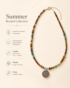 Terra Mixed Gemstone Pendant Necklace size and material guide
