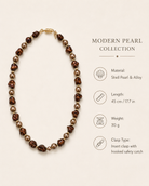 Aurelia Bronze Baroque Shell Pearl Necklace size and material guide