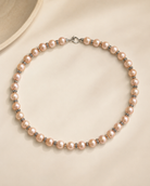 Aurora Champagne Freshwater Pearl Necklace full product view by La Tiera