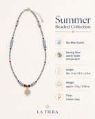 Azure Sky Blue Quartz Pendant Necklace size and material guide