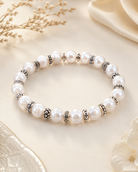 Elara Freshwater Pearl Sterling Silver Bracelet full product view by La Tiera