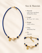 Lapis Lazuli Beaded Necklace size and material guide