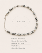 Luna Gray Baroque Shell Pearl Necklace size and material guide
