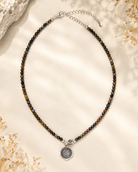 Sahara Pietersite Sterling Silver Pendant Necklace full product view by La Tiera