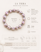 Serena Iridescent Freshwater Pearl Bracelet size and material guide