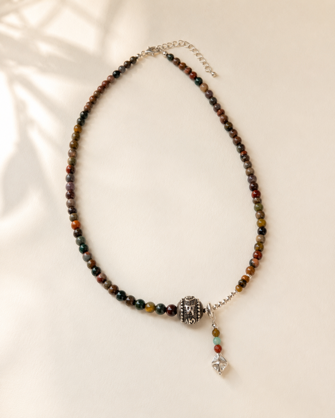 Terra Pietersite Sterling Silver Pendant Necklace full product view by La Tiera